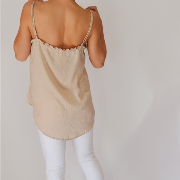 Nude Ruffled Cami Top - Picture 3 of 7